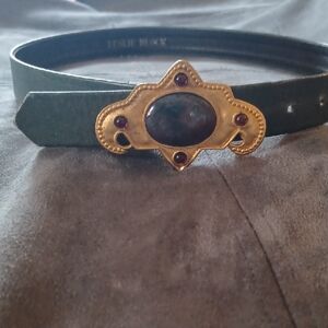 Vintage Leslie Block Genuine Bloodstone Belt